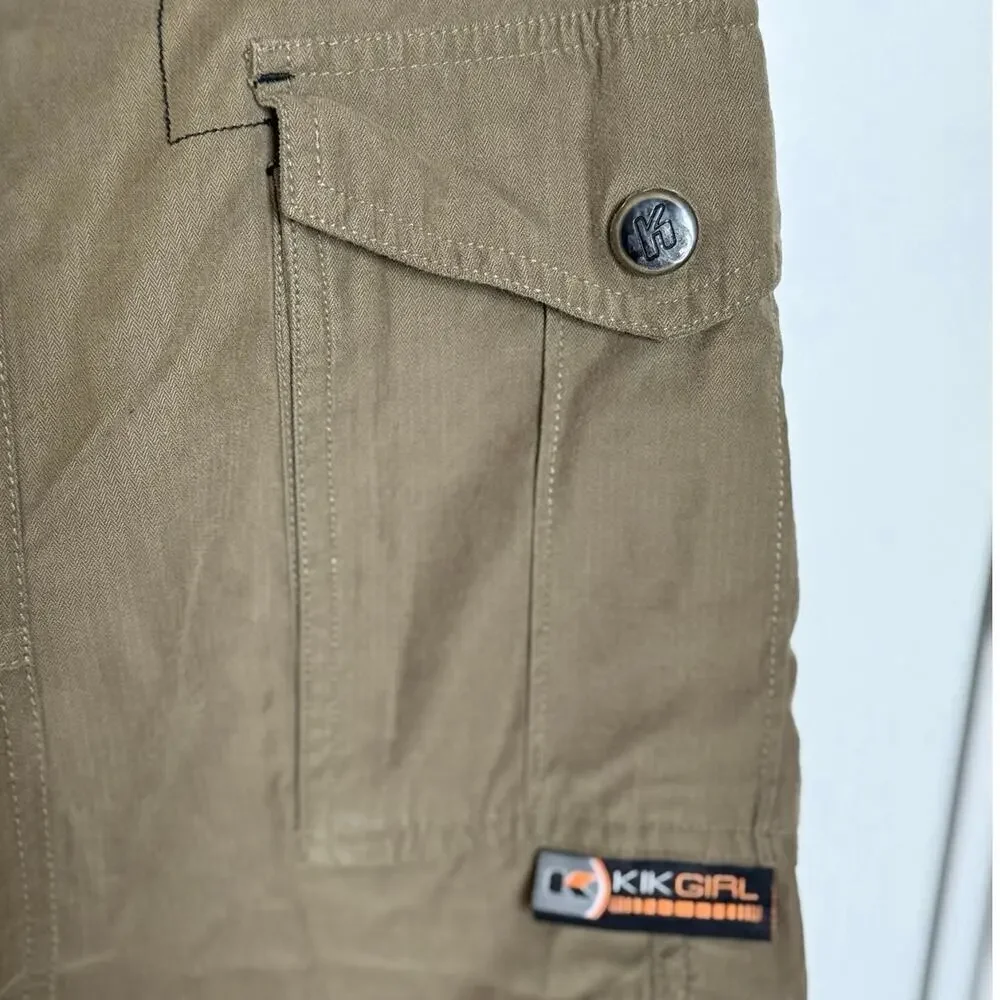 Rare KIKGIRL Vintage Straight-Leg Cargo Pants Brown Size 3 - Picture 7 of 10
